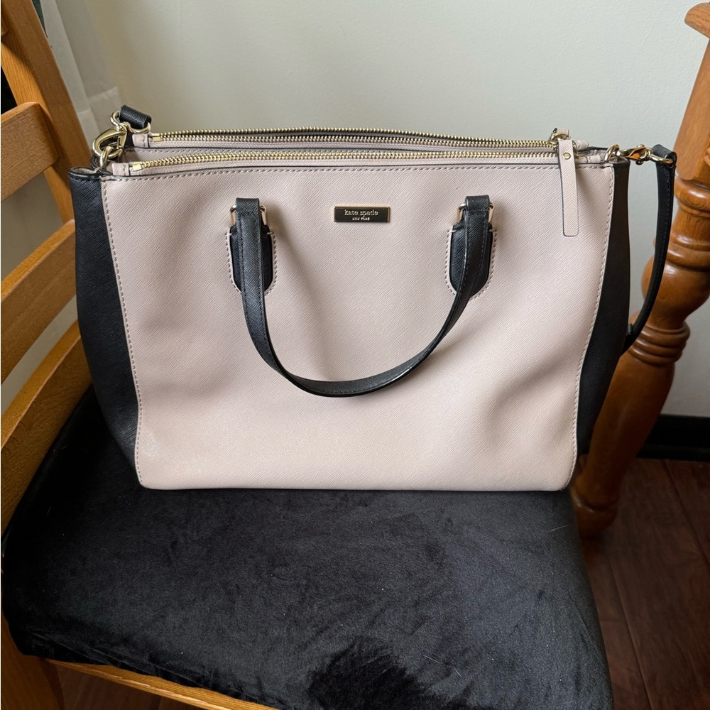Kate Spade Laurel Way Leighann Black/Pink Satchel